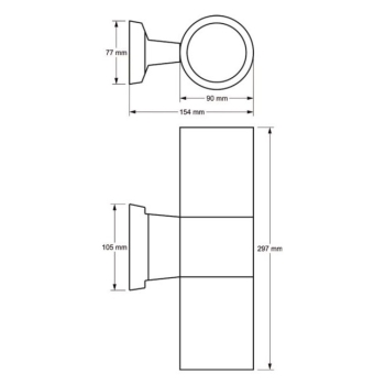LAMPA ELEWACYJNA DWUKIERUNKOWA KILTOR 2xGU10 IP65 CZARNA-113962