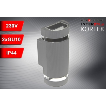 OPRAWA ELEWACYJNA LAMPA KORTEK 2xGU10 IP44 ANTRACYT RAL7016-113971