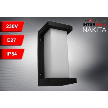 OPRAWA ELEWACYJNA LAMPA NAKITA E27 IP54 CZARNA-114022