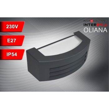 OPRAWA ELEWACYJNA LAMPA OLIANA 1xE27 IP54 ANTRACYT RAL7016-114058