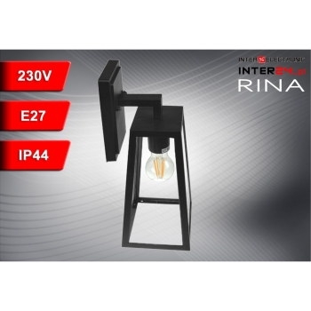 OPRAWA ELEWACYJNA LAMPA RINA E27 IP44 CZARNA-114075