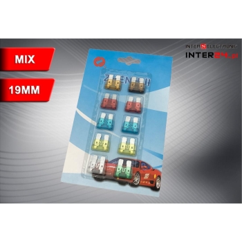 BEZPIECZNIK NOŻOWY 19MM MIX 10 SZTUK-114154