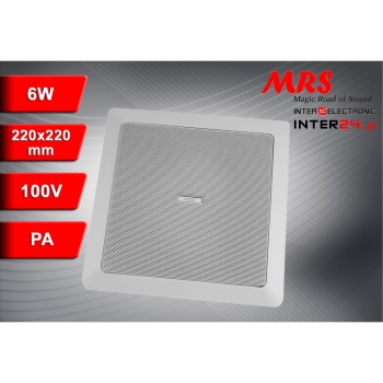 GŁOŚNIK SUFITOWY PA MRS SQUARE 6W 22x22CM 100V-115224