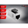 ŁĄCZNIK RJ45 STP5E DO MONTAŻU W PANELACH SREBRNY-116257