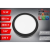 PANEL LED NATYNKOWY GERRIT 12W 4000K Ø155x28MM CZARNY-116307