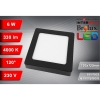PANEL LED NATYNKOWY GERRY 6W 4000K 105x105x28MM CZARNY-116318