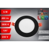 PANEL LED PODTYNKOWY GERD 6W 3000K Ø119x20MM 230V CZARNY-116333