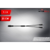 ROZGAŁĘŹNIK ZASILANIA DC 1 GNIAZDO / 2 WTYKI DC 2,1/5,5MM 25CM-116395