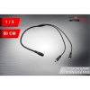 ROZGAŁĘŹNIK ZASILANIA DC 1 GNIAZDO / 2 WTYKI DC 2,1/5,5MM 50CM-116396