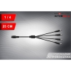 ROZGAŁĘŹNIK ZASILANIA DC 1 GNIAZDO /4 WTYKI DC 2,1/5,5MM 25CM-116399
