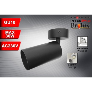 LAMPA SPOTLIGHT FARGO 1xGU10 CZARNA RUCHOMA-116242