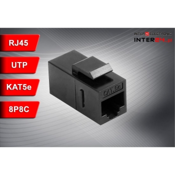 ŁĄCZNIK RJ45 UTP5E DO MONTAŻU W PANELACH CZARNY-116261