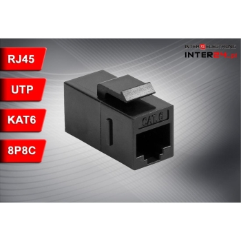 ŁĄCZNIK RJ45 UTP6 DO MONTAŻU W PANELACH CZARNY-116262