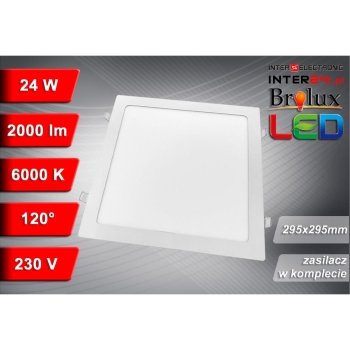 PANEL LED PODTYNKOWY GERE 24W 6000K 295x295MM 230V BIAŁY-116362