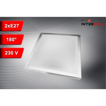 PLAFON VITAL NA DWIE ŻARÓWKI E27 375x375MM SREBRNY-116383