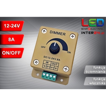 ŚCIEMNIACZ LED MANUALNY 8A 12/24V-116409