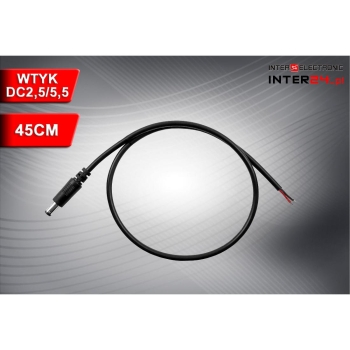 WTYK DC 2,5/5,5MM NA KABLU 45CM-116419