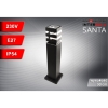 LAMPA OGRODOWA STOJĄCA SŁUPEK SANTA 1xE27 50CM IP54 CZARNY-117561