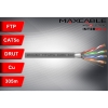 Przewód FTP5e drut Cu 305m szary MAXCABLE-117572