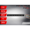 Przewód FTP5e drut Cu UV + linka nośna 305m czarny MAXCABLE-117575