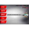 Przewód FTP6 drut Cu 305m szary MAXCABLE-117580