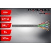 Przewód UTP5e drut Cu 305m szary MAXCABLE-117604