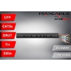 Przewód UTP5e drut Cu UV + linka nośna + żel 305m czarny MAXCABLE-117607