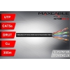 Przewód UTP5e drut Cu UV 305m czarny MAXCABLE-117610