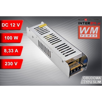 ZASILACZ MODUŁOWY IMPULSOWY SLIM 12V 100W 8,33A-117442
