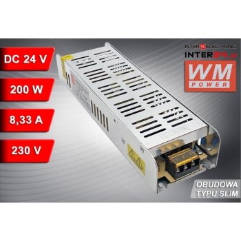 ZASILACZ MODUŁOWY IMPULSOWY SLIM 24V 200W 8,33A-117449