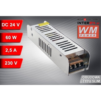 ZASILACZ MODUŁOWY IMPULSOWY SLIM 24V 60W 2,5A-117450