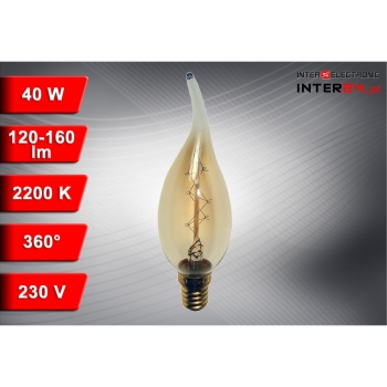 ŻARÓWKA WĘGLOWA OZDOBNA SAGRAGNI C35 40W E14-117475