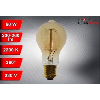 ŻARÓWKA WĘGLOWA OZDOBNA SCROBB A19 60W E27-117479