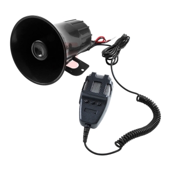 Syrena alarmowa samochodowa dynamiczna 3-tonowa z mikrofonem MEGAFON 12V 20W 112dB-117653
